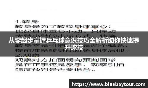 从零起步掌握乒乓球意识技巧全解析助你快速提升球技